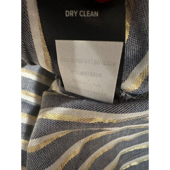 Torrid New Metallic Striped Short Sleeve Blouse W/ Button Detail Size 1X (14-16) - Picture 8 of 14